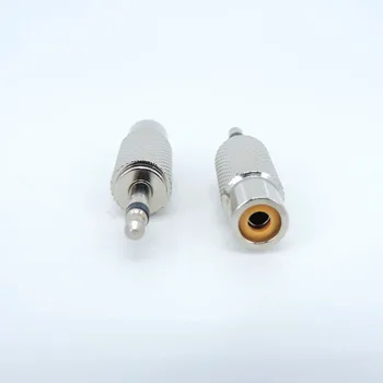 1/5/10pcs Metal ficha Jack de 3,5 mm Conversor de 3.5 Mono Macho Plug RCA Fêmea Conector de Áudio de conversor AV Feminino de Áudio do Computador K5