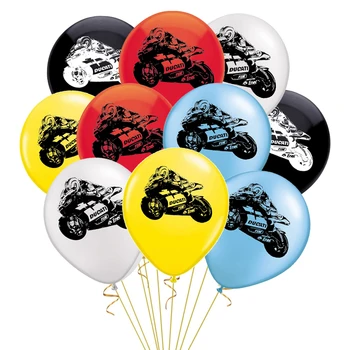 10pcs/lot Motocicleta Balões de Látex Carros de Corrida de Balões de Xadrez Fórmula de Corrida de Carro Festa de Aniversário, Decoração de Adultos Menino Favor