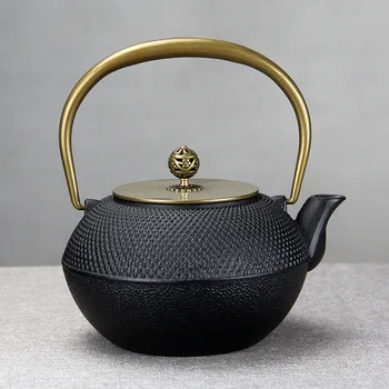 1200ml grânulo unhas Japonês lançar mão de ferro a água fervida e chá, ferro Velho bule de chá na casa de chá Simples decoração