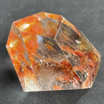 158g Minerais Naturais de Pedra de Cristal de forma Livre Polido Quartzo incolor Poliedro de Reiki de Cura, Dom de Decoração de Quarto Y729