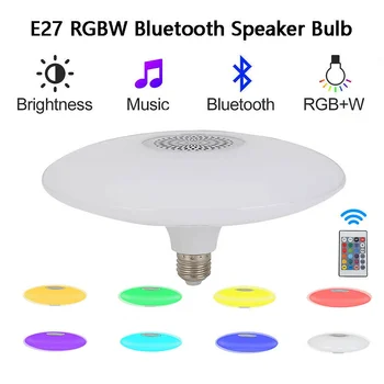 18W RGB de Música Bluetooth UFO luzes de led Controle Remoto Inteligente E27 da lâmpada do teto Teto lustre de Quarto, Decoração do quarto