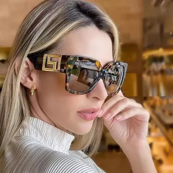 2023 NOVO Clássico da Moda de Estilo de Gradiente de Óculos de sol Legal das Mulheres do Vintage Design da Marca Quadrado de Óculos de Sol Oculos De Sol Grande Quadro