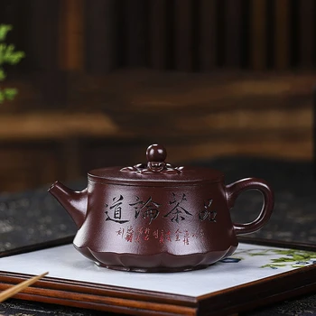 230ml Chinês Yixing Roxo Argila Bule Família Filtro de Beleza Chaleira Artesanal Infusor de Chá de Zisha Teaware Cerimônia de Chá de Suprimentos