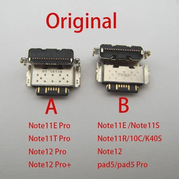 50Pcs Original Para Xiaomi Redmi 10C Nota 11E 11 12 11 11T Mi Pad5 Pad 5 5 Pro Carregamento USB Conector de Porta de Soquete