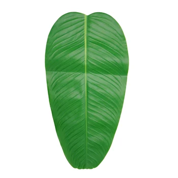 5PCS Grande Artificial Folhas de Bananeira Falso Tropical Deixa Para Luau Havaiano Parte da área de Trabalho de Decoração de Alimentos E bebidas Individuais