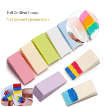 8PCS Macio Triângulo Gradiente Unhas Esponjas Portátil Borrada Pincéis Esponja DIY Nail Art fontes de Ferramentas de Manicure