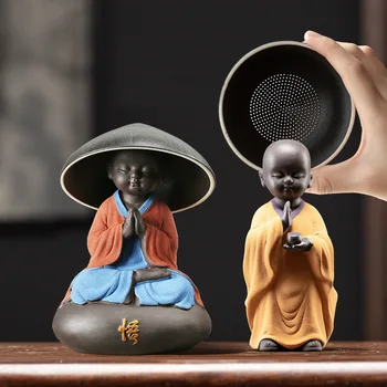Acessórios Coador De Chá Pouco Criativo Chá Fu Conjunto De Chá De Chá De Fuga De Casa Monge Chá Decoração De Kung Cerimônia De Enfeite De Cerâmica