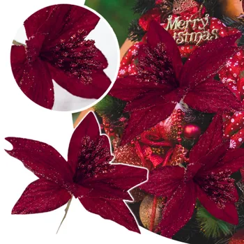 Artificial Peônia De Natal De Tecido De Simulação Arranjo De Flor Decoração De Árvore De Natal De Lavanda, Rosas, Flores Artificiais