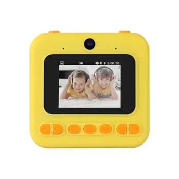 Bonito Instantâneas Impressão de Crianças Câmera Digital 1080P Dual Lente de 2.4 Polegadas com Flash de Aniversário do Festival de Presente para as Crianças Rapazes Raparigas