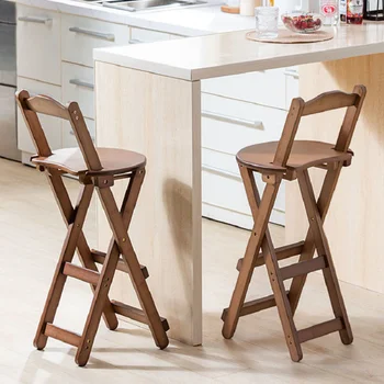 Cadeiras Para Cozinha Cadeira Dobrável De Fezes Criativo Caixa Redonda Simples De Jantar De Madeira Portátil De Alta