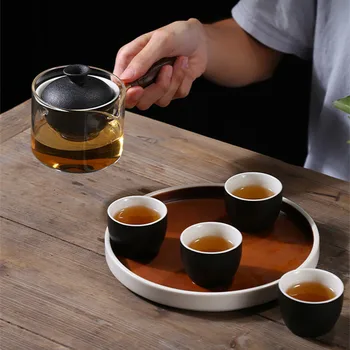 Cerâmica De Vidro De Chá Bule Bule De Chá De Porcelana Chinesa Gongfu De Chá De Chá Portable Conjunto Teaware Conjuntos De Xícara Para Chá