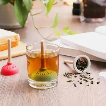 Chá de Filtro de Infusor de Chá de Silicone Durável Filtro com Alça Teaware para a Casa de Cozinha de Aço Inoxidável do Filtro de Acessórios de Alta