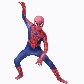 Crianças Veneno Traje de super-Herói homem-Aranha Traje Body para Crianças Spandex Zentai Halloween Spider Man Cosplay Macacão Estilo 3D
