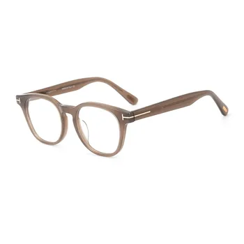 Designer Design TF5400 Novo de Alta Qualidade da Placa de Retro Rodada Homens e Mulheres de Óculos de Armação de Óculos de grau Armação