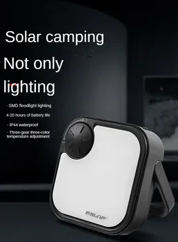 Exterior Multifuncional Luz de Camping, Trabalho de Emergência E de Manutenção Leve, Conveniente a Energia Solar de Carregamento USB de Alta Potência do DIODO emissor de