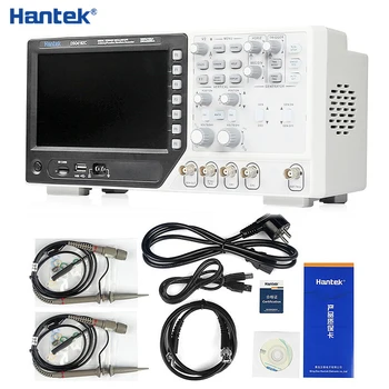 Hantek DSO4102C Multímetro Digital Osciloscópio USB 100MHz e 2 Canais LCD Osciloscopio Portatil Gerador de forma de Onda