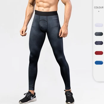 Homens de Calças de Compressão Sportswear Formação Leggings sala de Musculação Skinny, Calças Calças de Fundos de Execução Calças Apertadas Masculino