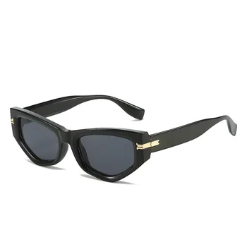 Homens e mulheres de moda irregular gradiente UV400 óculos retro, óculos estilo olho de gato Y2K
