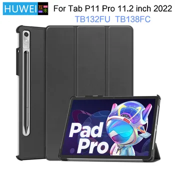 HUWEI Caso Para a Lenovo XiaoXin Pad Pro 11.2 polegadas P11 Pro Gen 2 TB-132FU 2022 PU Couro Shell Tablet Funda Pad Pro 2022 11.2