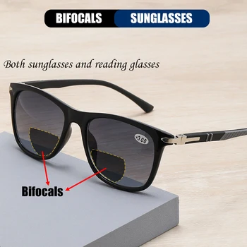 HUYING Bifocal Óculos de Leitura Unissex, o Óculos de sol Ultra-leve TR90 de Condução Sport Presbiopia Óculos Anti-Blue Ray, Leitor de Óculos
