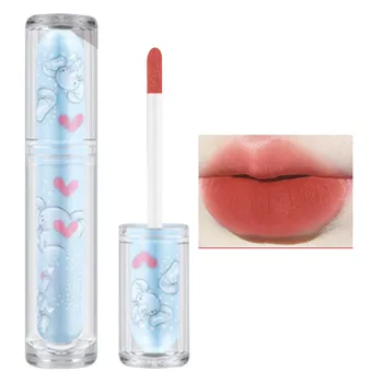 Lip Gloss Dois Enfrentaram Bonito Macio de Seda Névoa Brilhante Lip Glaze Veludo Fácil de Cores Duráveis E Não é Fácil De Tocar Batom 2ML