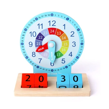 Montessori Relógio Crianças Tempo De Aprendizagem, Ferramentas De Ensino Para Crianças De Habilidades Para A Vida