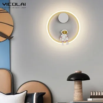 Nordic Rodada de LED, Lâmpada de Parede da Casa Criativo Candeeiro de Decoração Para Crianças de Estudo de estar, Sala de Jantar Quarto Bengaleiro Iluminação interna