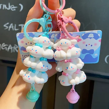 Novo Kawaii Cinnamoroll Chaveiro Sanrio Doce Cor-De-Rosa Pingente De Chaveiro, Desenhos Animados Crianças Brinquedos, Chaveiros Anime Meninas Presentes De Aniversário De Brinquedo