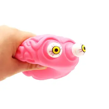 Olho Popping Cérebro Squeeze Brinquedo Engraçado cor-de-Rosa Cérebro Banana Mole Brinquedo Alívio do Estresse Fidget Sensorial de Brinquedos para as Crianças Adultos