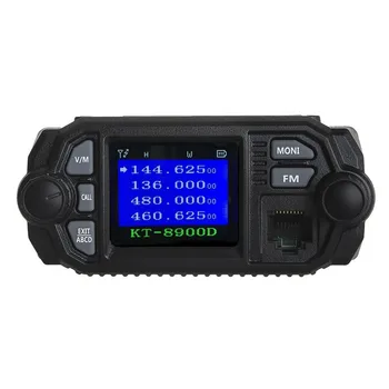 QYT KT-8900D VHF UHF Mini Móvel de Duas Vias de Rádio 25W Dual band 136-174&400-480MHz Quad tela auto-Rádio Transceptor FM KT8900D