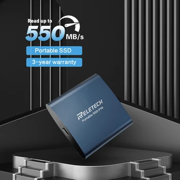 Reletech Portátil SSD USB3.2 Gen2 PC e Mac de Jogos os Alunos Profissionais P10 Extemal Até 550 mb/s