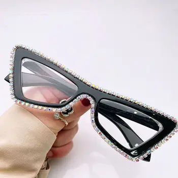 Senhoras Moda Óculos De Sol Exclusivos Feitos À Mão Olho De Gato De Óculos De Sol Das Mulheres Pérolas Coloridas Marca De Luxo De Design Tons De Meninas Gafas De Sol