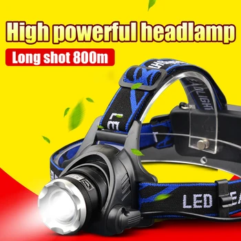 Super Poderoso Sensor de Farol Recarregável USB LEVOU Farol Lanterna 18650 Pesca Lanterna de Cabeça Camping Waterproof a Lâmpada de Cabeça