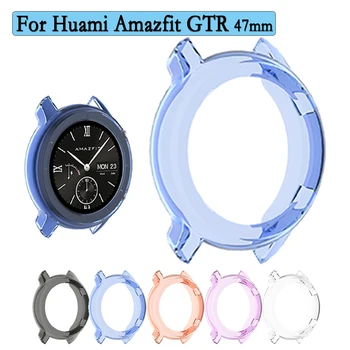TPU de Borracha Oca Caso Capa Protetora Para Huami Amazfit GTR 47mm Anti-Queda de Relógio de Alta Qualidade Shell Acessórios