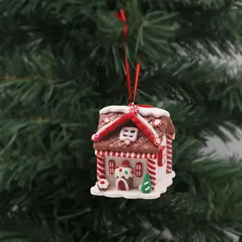 Um Doce Decoração Da Casa Reutilizáveis Macio Argila Do Polímero Doces De Natal Da Casa De Suspensão Da Decoração Da Árvore De Natal Da Janela De Casa De Forma