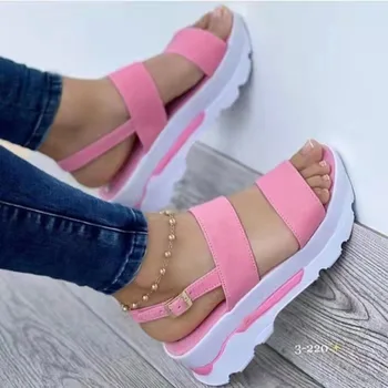 WTEMPO Mulheres Sandálias em Cunha Sapatos Para as Mulheres de Verão, Sandálias Plataforma Sapatos Com Saltos Sandalias Mujer Casuais Sapatos de Verão