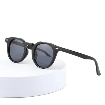 Óculos de sol para Homens Mulheres Rodada Quadro de Anti-Brilho da Moda de Óculos Солнцезащитные Очки